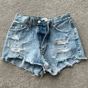 Zara ripped high waisted shorts